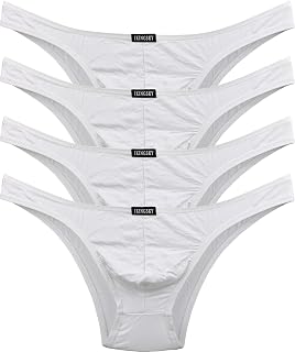 iKingsky Men's Soft Low Rise Bikini Underwear Sexy Mid Coverage Back Briefs
