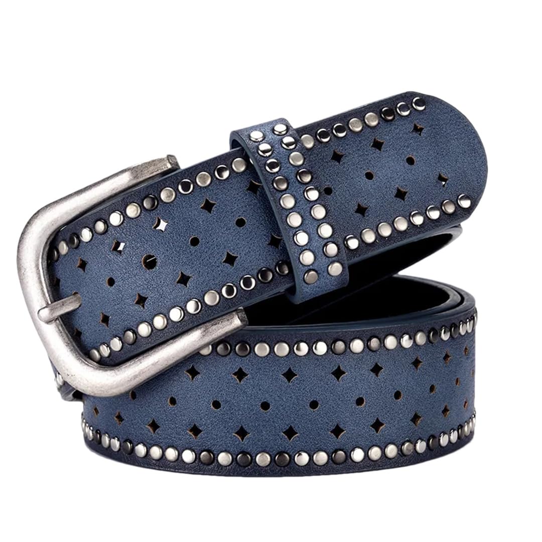 Ceinture vintage pour femme avec rivets creux