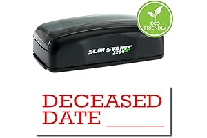 Doctor Stamp - Pre-Inked Deceased Date Stamp, Perfect for Medical Professionals
