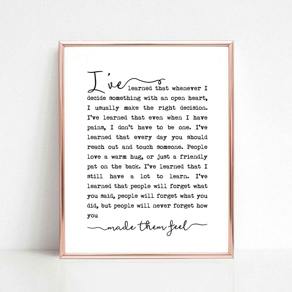 Maya Angelou Quote Print, Inspirational Motivational Print, Book Page Print, Famous Quote, Typography Art Print, Inspirational Wall Art, 8x10 inch No Frame