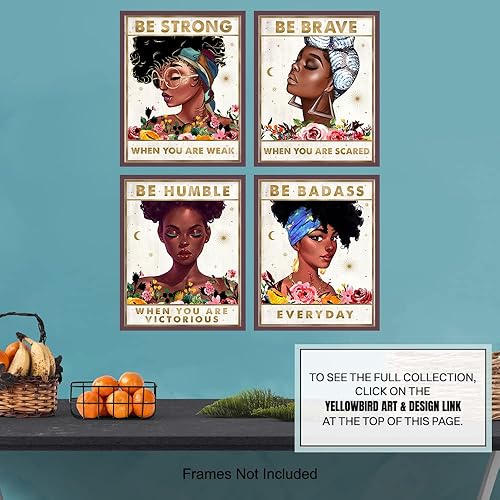 Miniatura 5 de African Americans Black women Wall Art - Be Strong Motivational poster - Positive Quotes Saying - Black Art - Motivational Wall Decor -