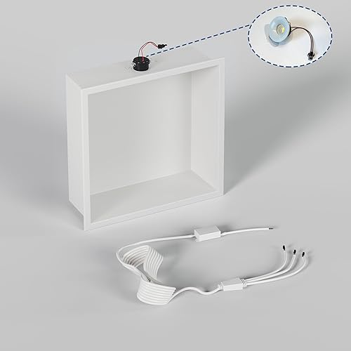 Miniatura 19 de Neodrain Nicho de pared con luz LED no regulable, nicho inoxidable negro mate, no necesita azulejos, nicho de ducha de 24 x 12 pulgadas, cubito Mate