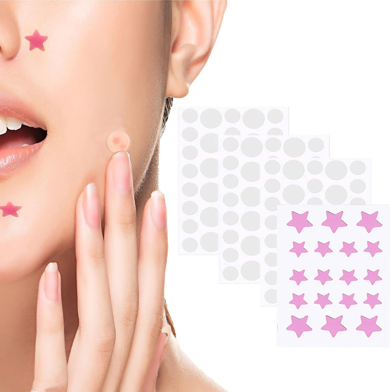VELEGO Star Shape Pimple Patch -126 Patches Hydrocolloid Spot Dots - Blemishes Patch - Pimple Stickers, Patches To Cover Facial Blemishes For Face Acne Absorbing Cover Patch