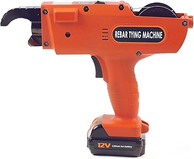 Weglae Rebar Tying Machine,8-34Mm Tier Tying Machine,12V Handheld Rebar Tier Gun,Automatic Steel Bar Rod Strapping Binding Tool with 2 Batteries for Steel Bar Rod Tying Binding