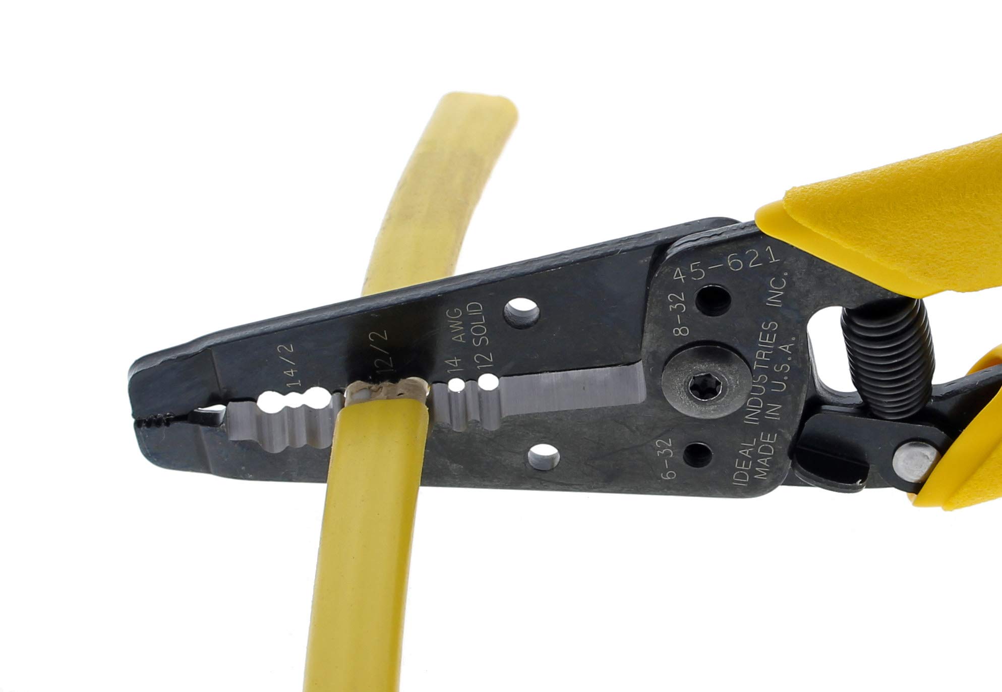 IDEAL Electrical 45-621 Reflex Super 12/2 & 14/2 NM Cable T Stripper - Dual NM Wire Stripper, Plier Nose, Slide Lock, Textured Grips — Amazon image 10