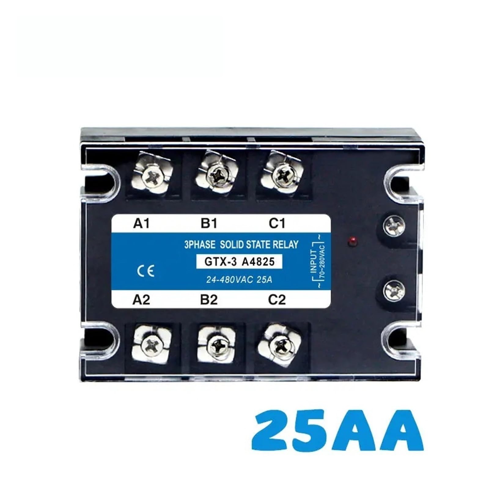 Relé Temporizador Relé de Estado sólido trifásico CA-CA 3-SSR 10 A 25 A 40 A 60 A 80 A 100 A 120 A 200 A 70-280 V CA Control 24-480 V 40 AA 40 DA(25AA (AC-AC))