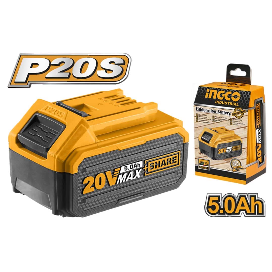 Ingco Fbli2003 Batteria Al Litio 20 V 5 Ah Per Utensili Elettrici Alimentazione Elettroutensili Ingco