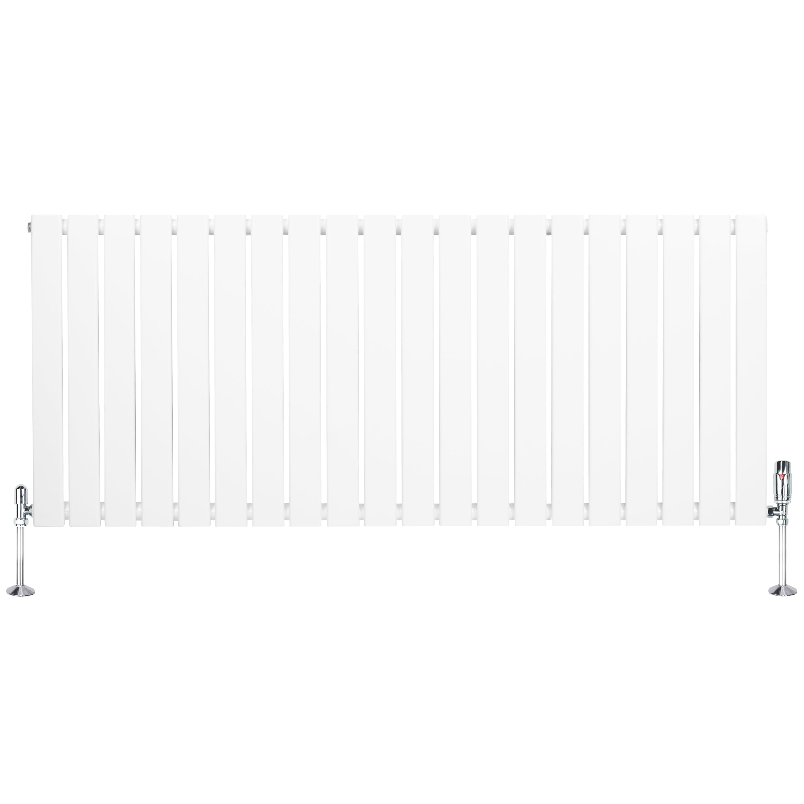Radiador Moderno Blanco 60×140 cm de Columna Simple con Válvulas Termostáticas | Acero Premium 1.5 mm, 1270 W, Cepillo y Kit de Fijación Incluidos – Calefacción Eficiente y Elegante