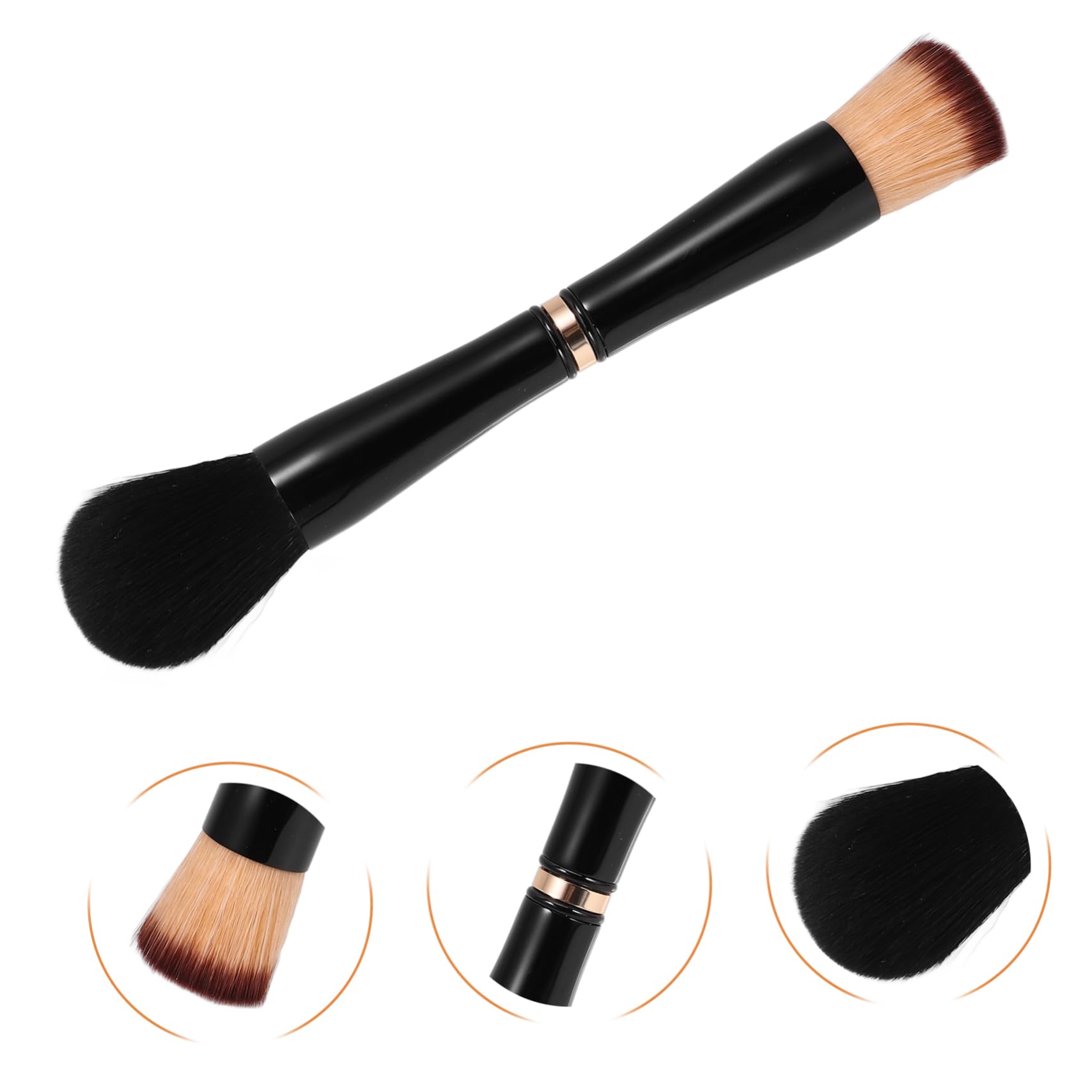 Didiseaon 5 Pz pennello da trucco Spazzola fondotinta pennello per fondotinta piccolo pennello per il trucco pennello per polvere sciolta pennello per cipria Lana di nylon di seta ondulata