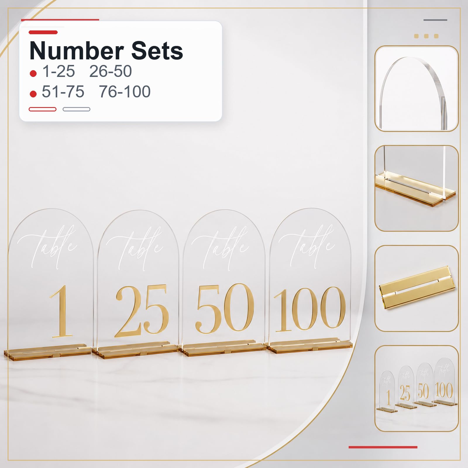 Números de Mesa,Placas de Número de Mesa,Fácil de Limpiar,Reutilizables,Estable,para cafeterías,Clubes,hoteles,restaurantes,Servicios de Catering,Bodas,Banquetes,Fiestas,Eventos