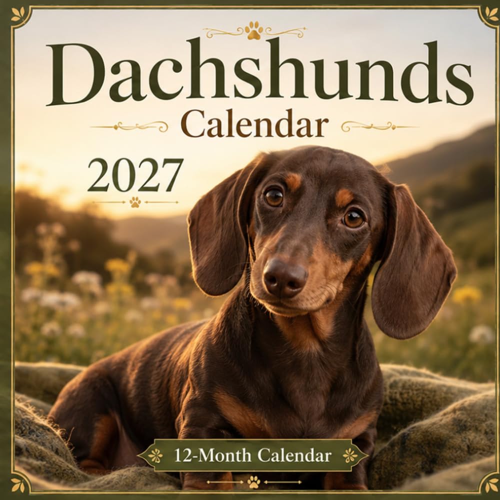 Dachshunds 2027 Calendar: 12 Months of Cute Dachshund Dogs and Charming Puppy Photography