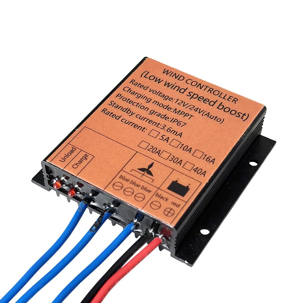 Controlador de carga de turbina eólica 24V evita sobrecargas con regulador impermeable IP67