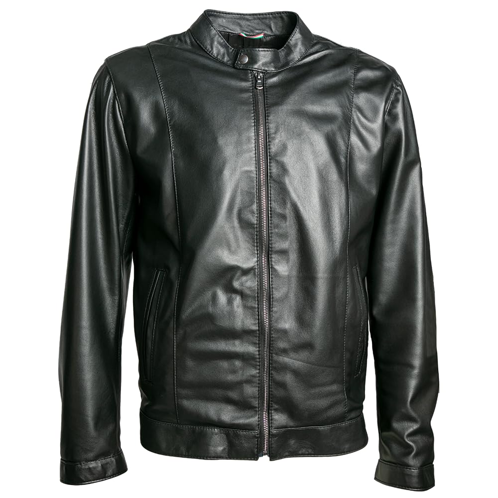 BARONE giacca primaverile uomo vera pelle, giubbotto pelle uomo da moto e giacca uomo primavera, per ogni occasione la migliore giacca pelle uomo NICCO