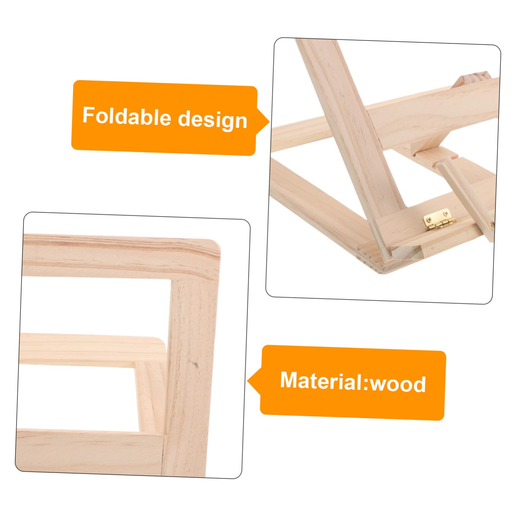 LABRIMP Supporto in Legno Regolabile per Ricettari e Laptop Pieghevole con Fissaggio Pagine