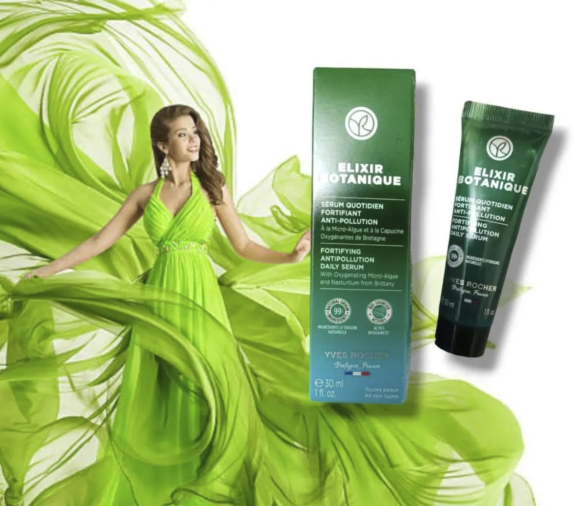 Yves Rocher Elixir Botanique Daily Fortifying Antipollution Oxygen Detox Face Serum - 30 ml./1 fl.oz. - Image 3