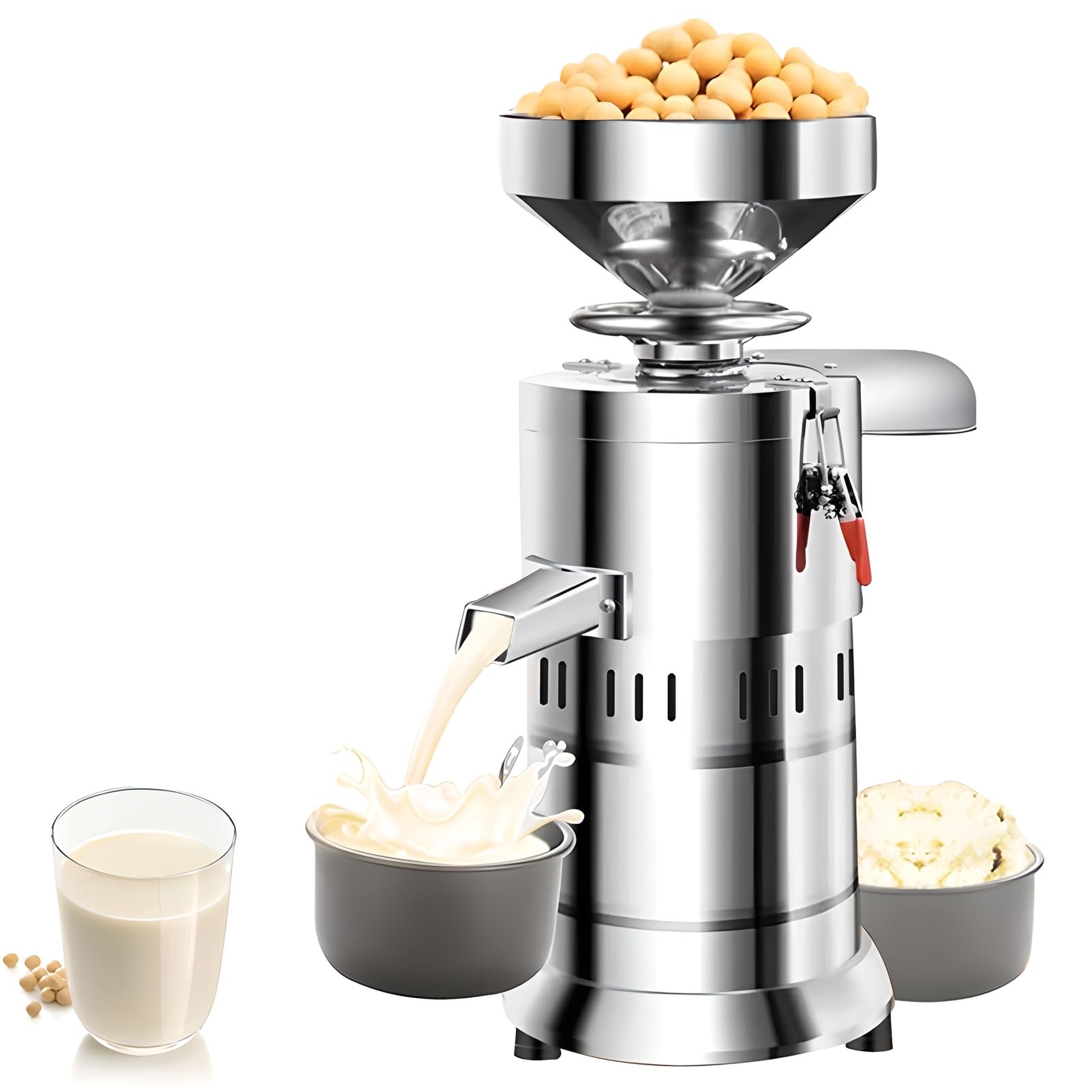 Komercyjna maszyna do mleka sojowego 1100W – Automatyczna maszyna do mielenia soi o wydajności 45 kg/h do przetwarzania mleka sojowego, tofu i suszonych ziaren