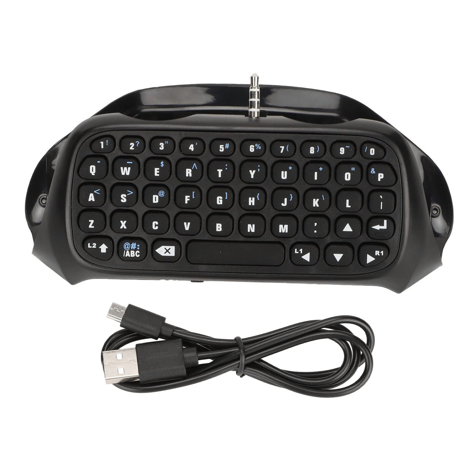 Teclado Controlador para Empuñaduras de Controlador PS4, Diseño Integrado, Mantiene El Estilo Original, Teclado Controlador Bluetooth Inalámbrico Multifunción para Chat de Texto PS4, Internet