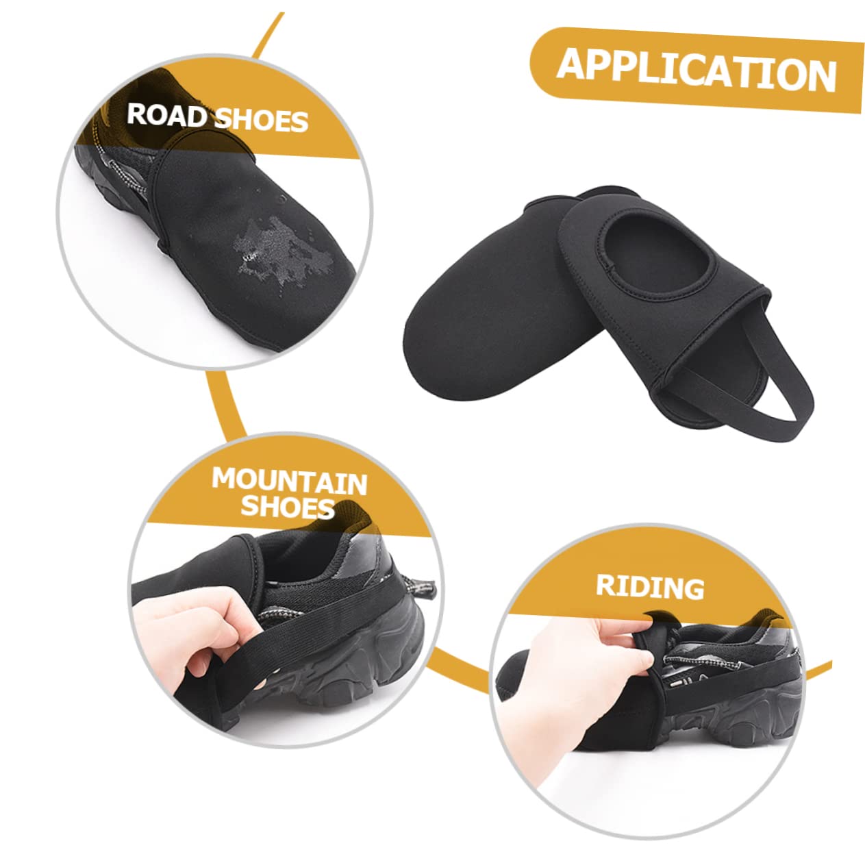 Kisangel Lot De 5 Paires De Couvre-Chaussures Thermiques pour Vélo Coupe-Vent Et Antidérapants pour Le Cyclisme Et Le VTT