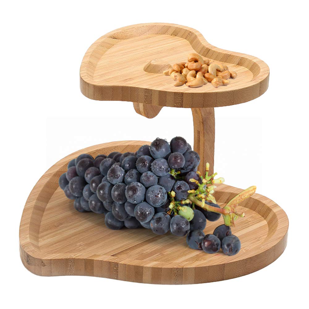Présentoir à gâteau de bois support cupcake dessert fruit plateaux de service fête