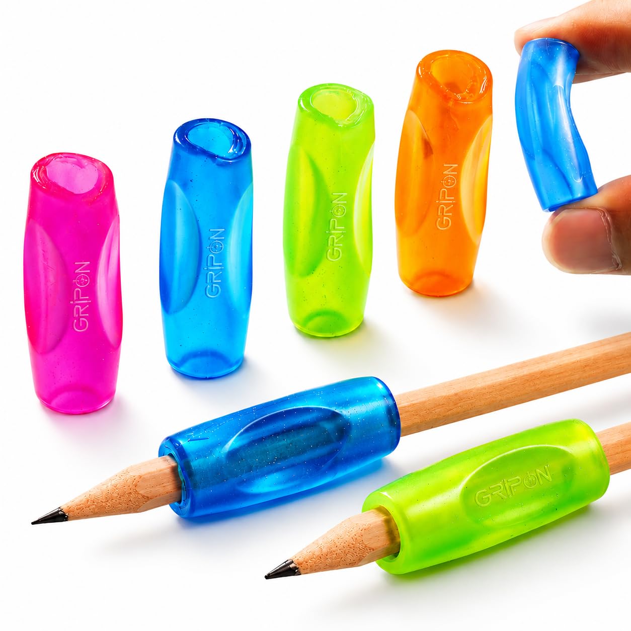Gripon Pencil Grips for Kids Writing, 3 Pcs Ergonomic Pen and Pencil Holder for Toddlers, Preschoolers, Special Needs Children | Handwriting Aid | Posture Correction Tool | School Supplies.-image-39
