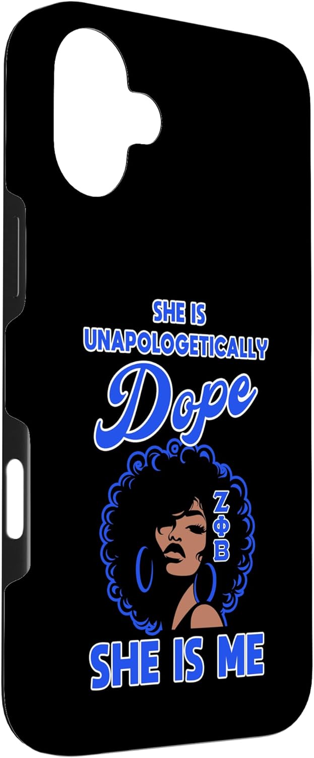 Zeta Phi Beta Sorority Paraphernalia, Zeta Black Girl Pride Case for iPhone 16 Plus