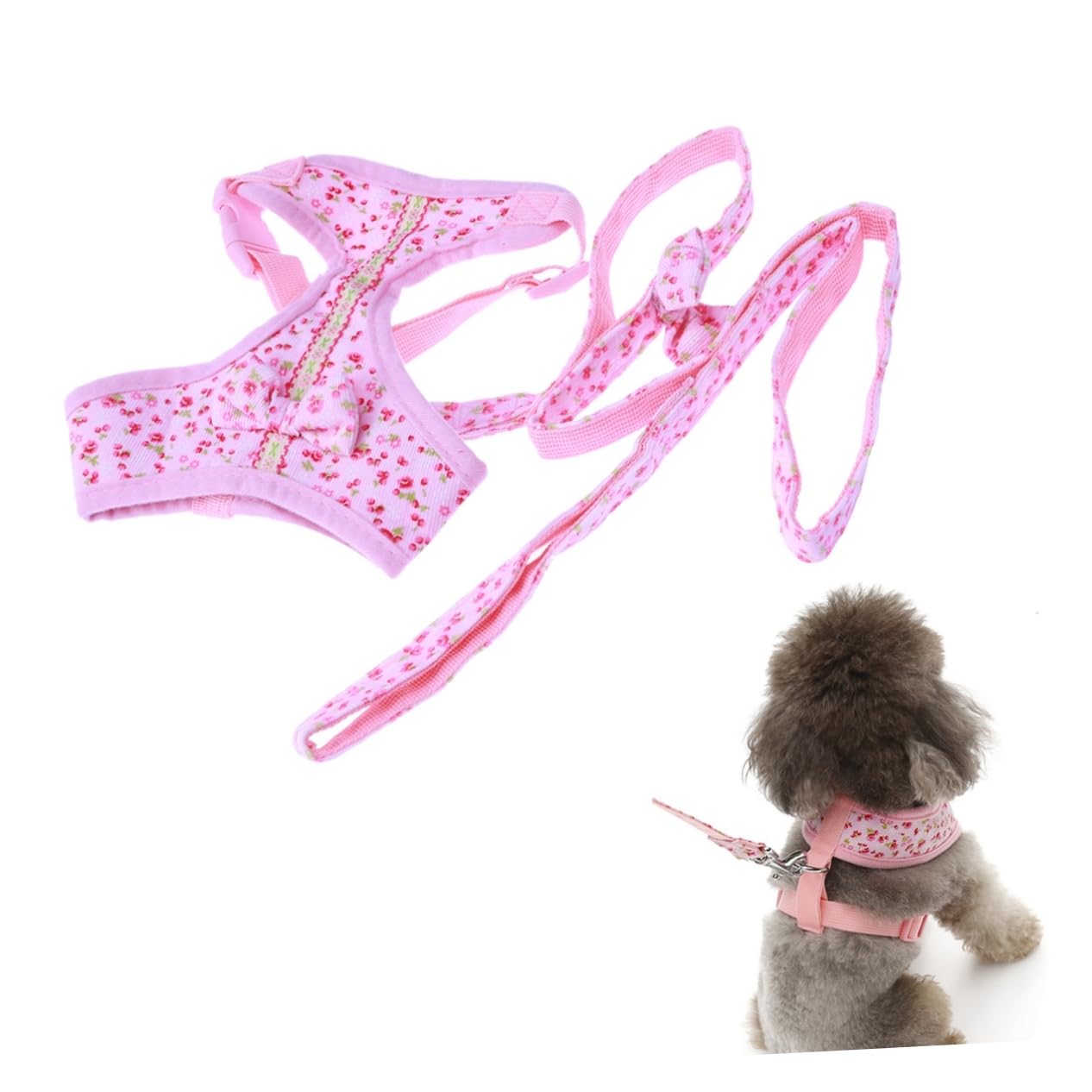 Angoily Conjunto De 3 Correas para El con Estampado De Flores para Perros Pequeños Y Estilo Caballero De Malla De Algodón Transpirable.
