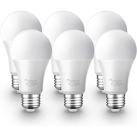 Led Light Bulbs 10 Watt 60 Watt Equivalent A19 E26 Dimmable 2700k Soft White 800 Lumens Medium Screw Base Energy Star Ul Listed By Mastery Mart Pack Of 6 Amazon Com