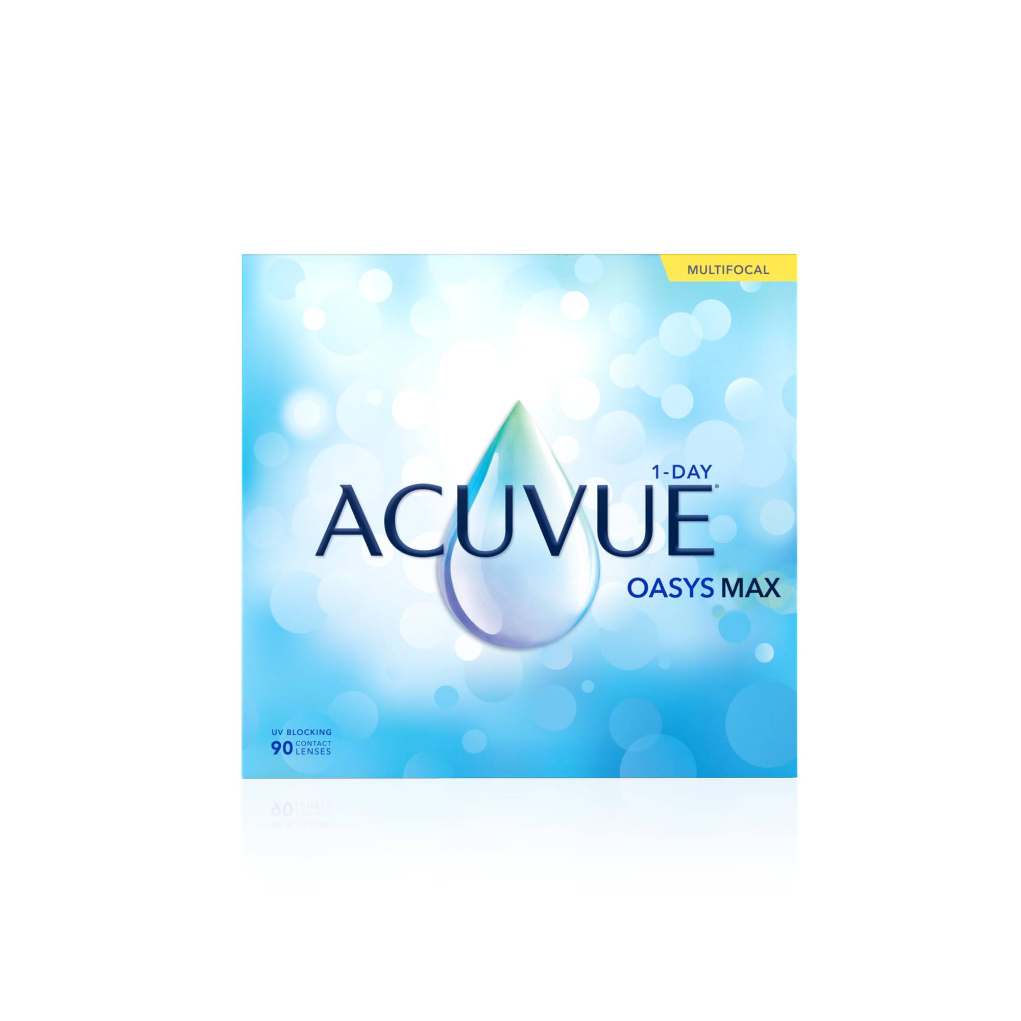 ACUVUE OASYS MAX 1-Day MULTIFOCAL Tageskontaktlinsen – 90 Gleitsichtlinsen für den Nah-, Zwischen- und Fernbereich – Tageskontaktlinsen mit -5.75 dpt und BC 8.4 – UV Schutz & angenehmes Tragegefühl