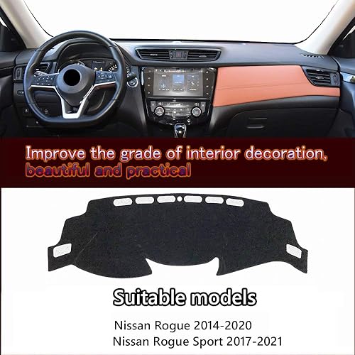 Miniatura 2 de Great-luck Alfombrilla para salpicadero, accesorios interiores personalizados, reduce el deslumbramiento, elimina las grietas para Nissan Rogue