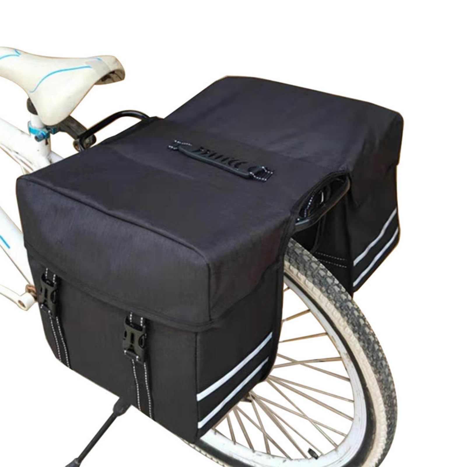 Bolsa trasera para bicicleta, 25 L, gran capacidad, reflectante, carcasa dura, ciclismo, carretera, montaña, maletero, bolsa de almacenamiento para asiento trasero, accesorios para bicicleta