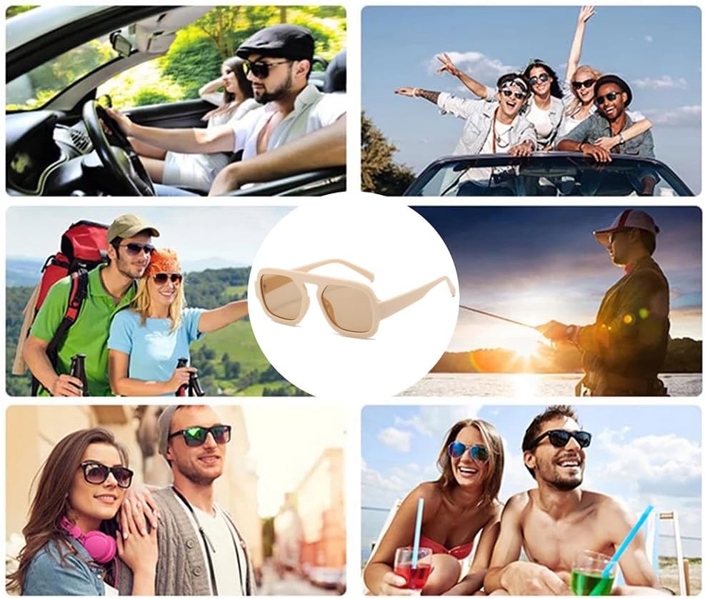 YAMEIZE Square Pilot Sunglasses for Women - Men Trendy Retro 70s Sunglasses Classical Flat Top Sun Glasses Outdoor - Image 5