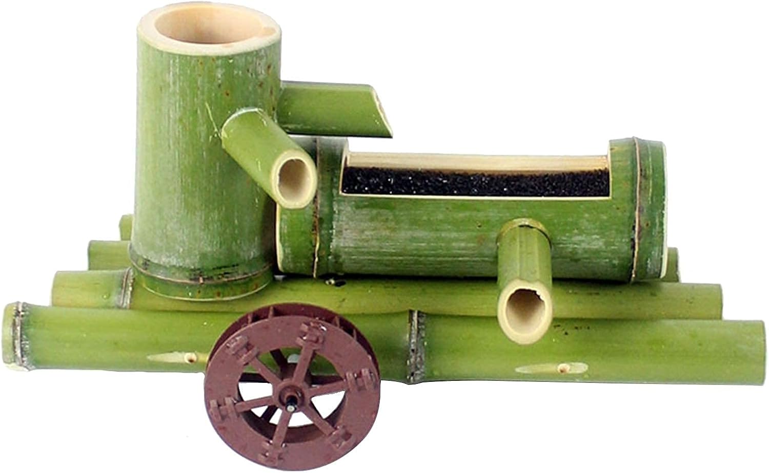 屋外の庭の竹の噴水装飾品 パティオ 池 手作りの滑らかな自然な分割耐性の竹の装飾品 着後レビューで 送料無料 庭用のポンプ付き水車 屋内のリラクゼーション噴水