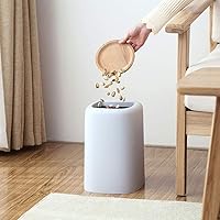 Vista 3 de Botes de basura simples sin tapa, cesta de papel con barril interior extraíble, cesta impermeable