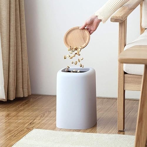 Miniatura 3 de NTIYOU Botes de basura simples sin tapa, cesta de papel con barril interior extraíble, cesta impermeable