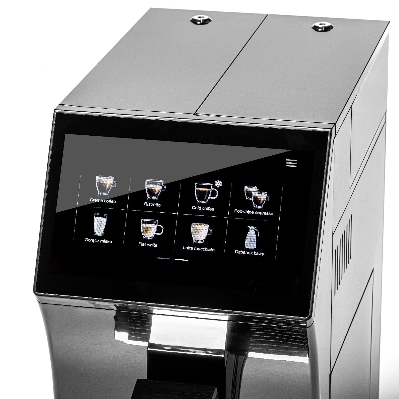 Canario Cafe CC701 Cafetera Totalmente Automática, Cafetera Profesional, Pantalla Táctil, Espumador de Leche Automático, Alto Rendimiento, para Bares, Restaurantes y Oficinas