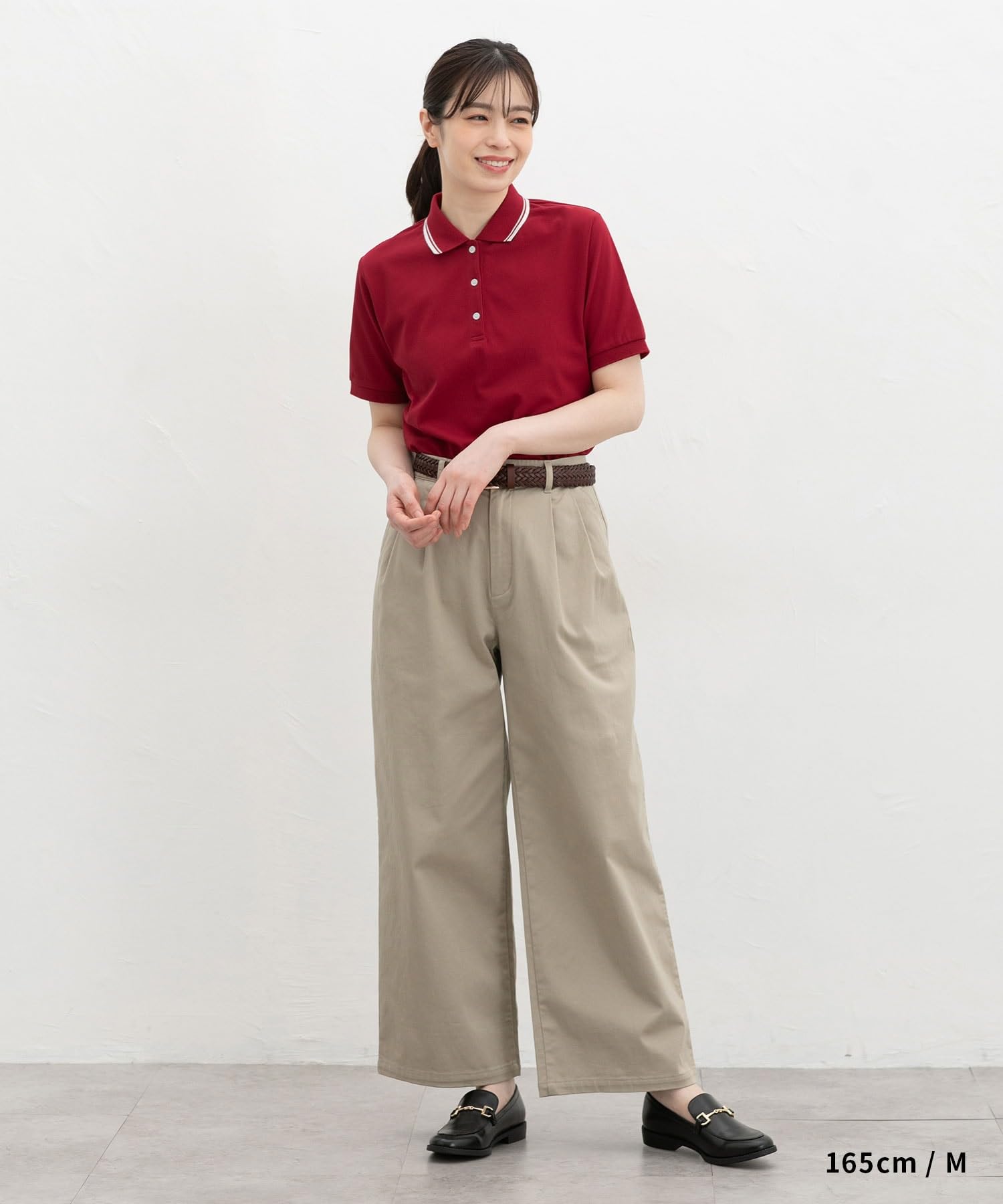 トップス カットソー ハニさら 大きいサイズ アクティブウェア UVカット 抗菌防臭 吸水速乾 レディース Honeys ハニーズ 半袖ポロシャツ 5850139849 - 4