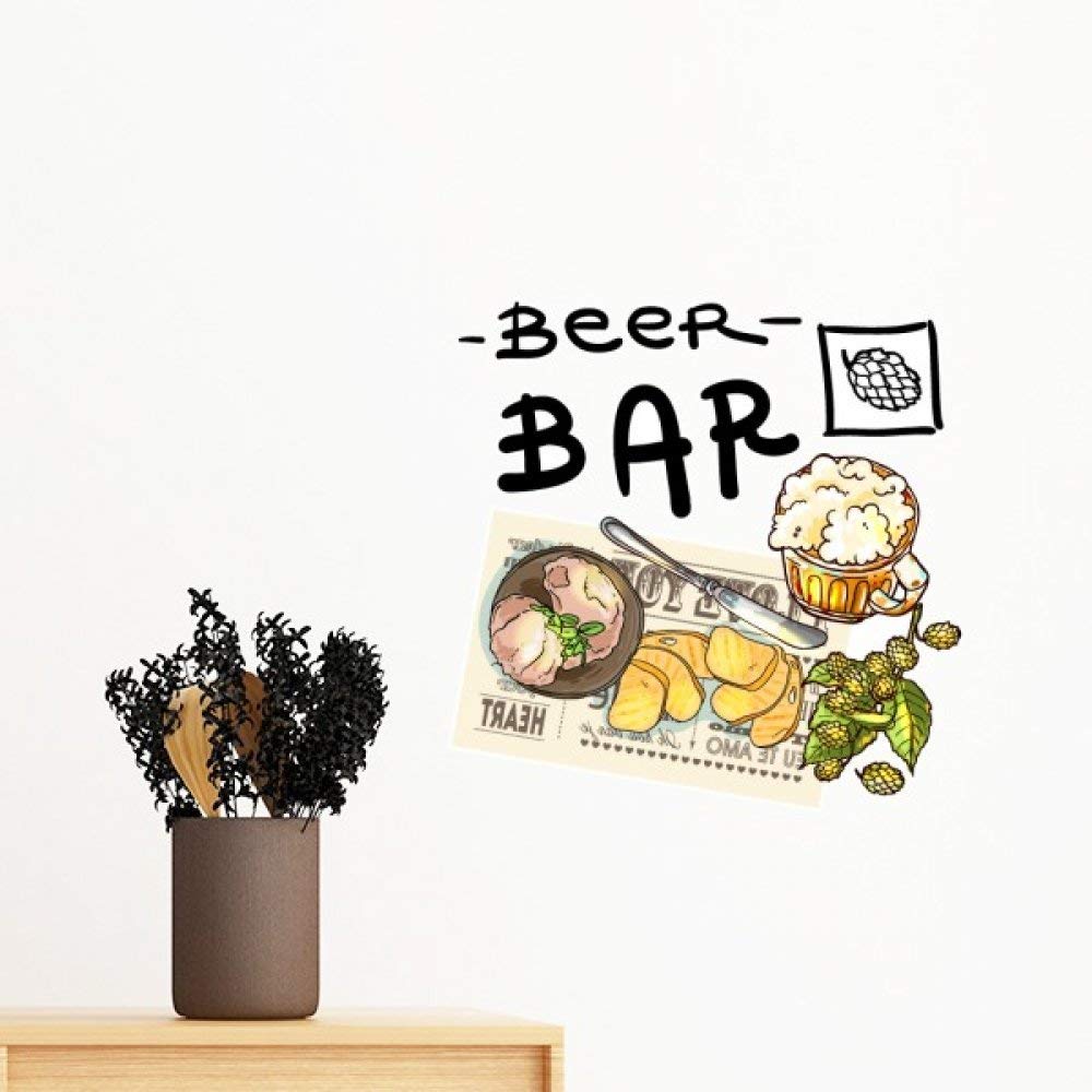 Sticker mural France toast biere amovible repositionnable DIYthinker de 50cm