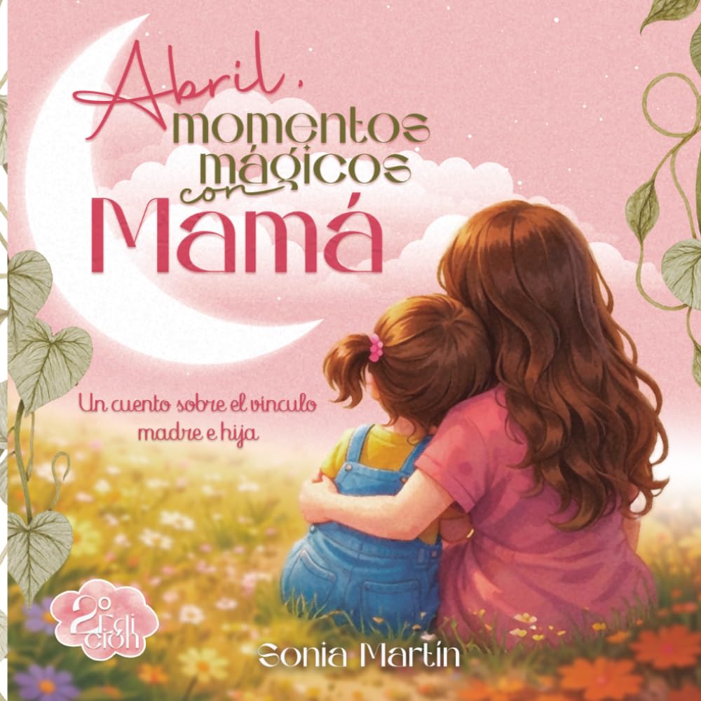 Abril, momentos mágicos con mamá: Cuento infantil en rima | Páginas para colorear, actividades y pasatiempos | Regalo mamá e hija 3-6 años
