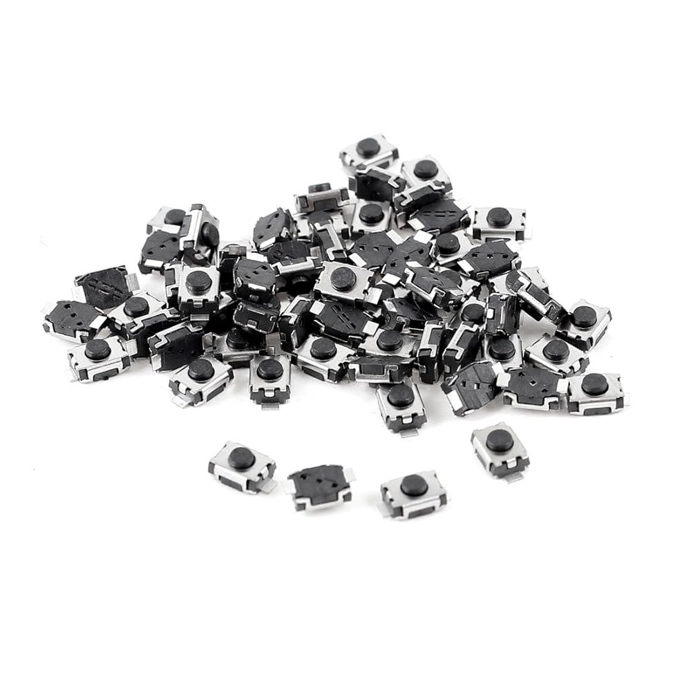 Amazon.co.jp: uxcell タクトスイッチ 瞬間接触 2 ピン 押し