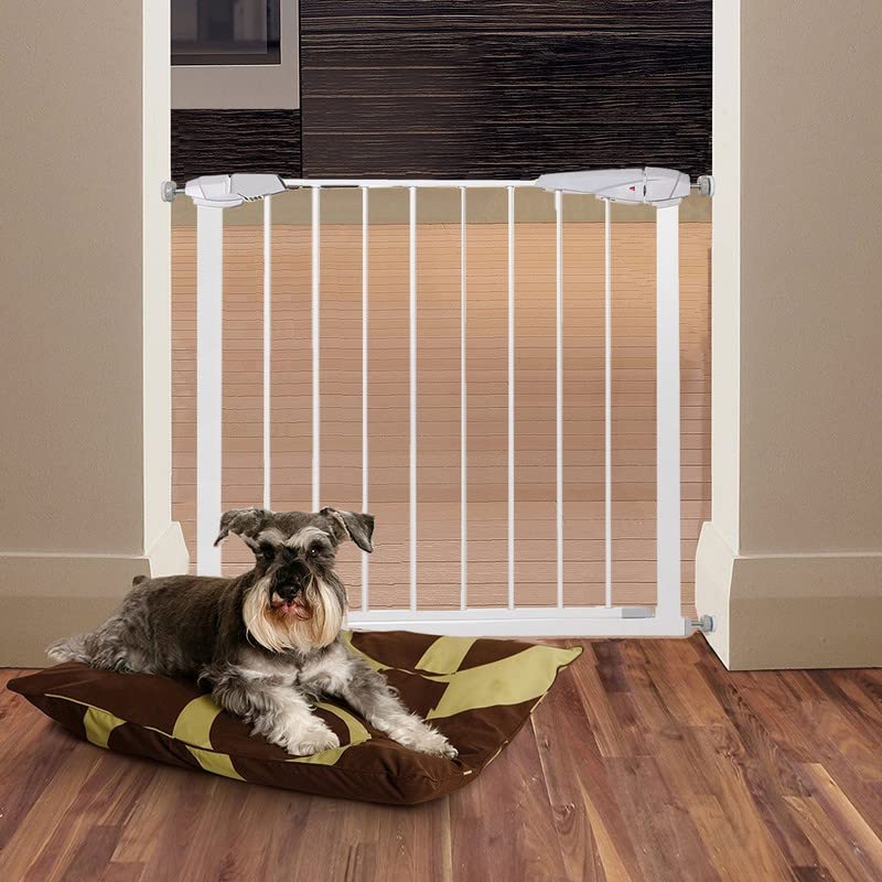 Springos Barrera de seguridad, rejilla de protección para bebés, 76-85 cm, segura y estable