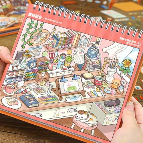 Set pegatinas mini casa ilusión 3D como regalo creativo infantil para la vuelta al cole 8