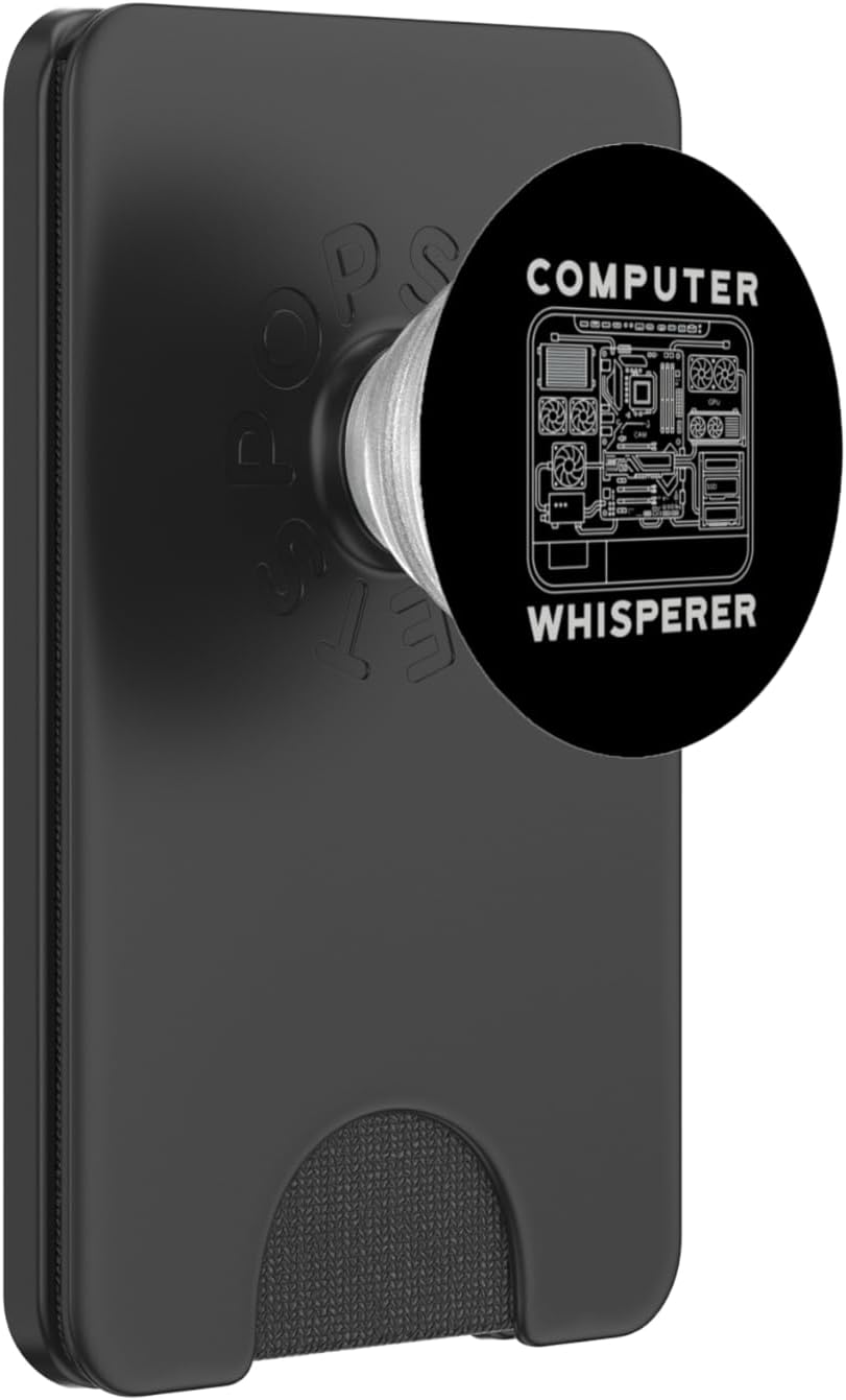 Computer Whisperer Hardware Motherboard Circuit PopSockets PopWallet for MagSafe