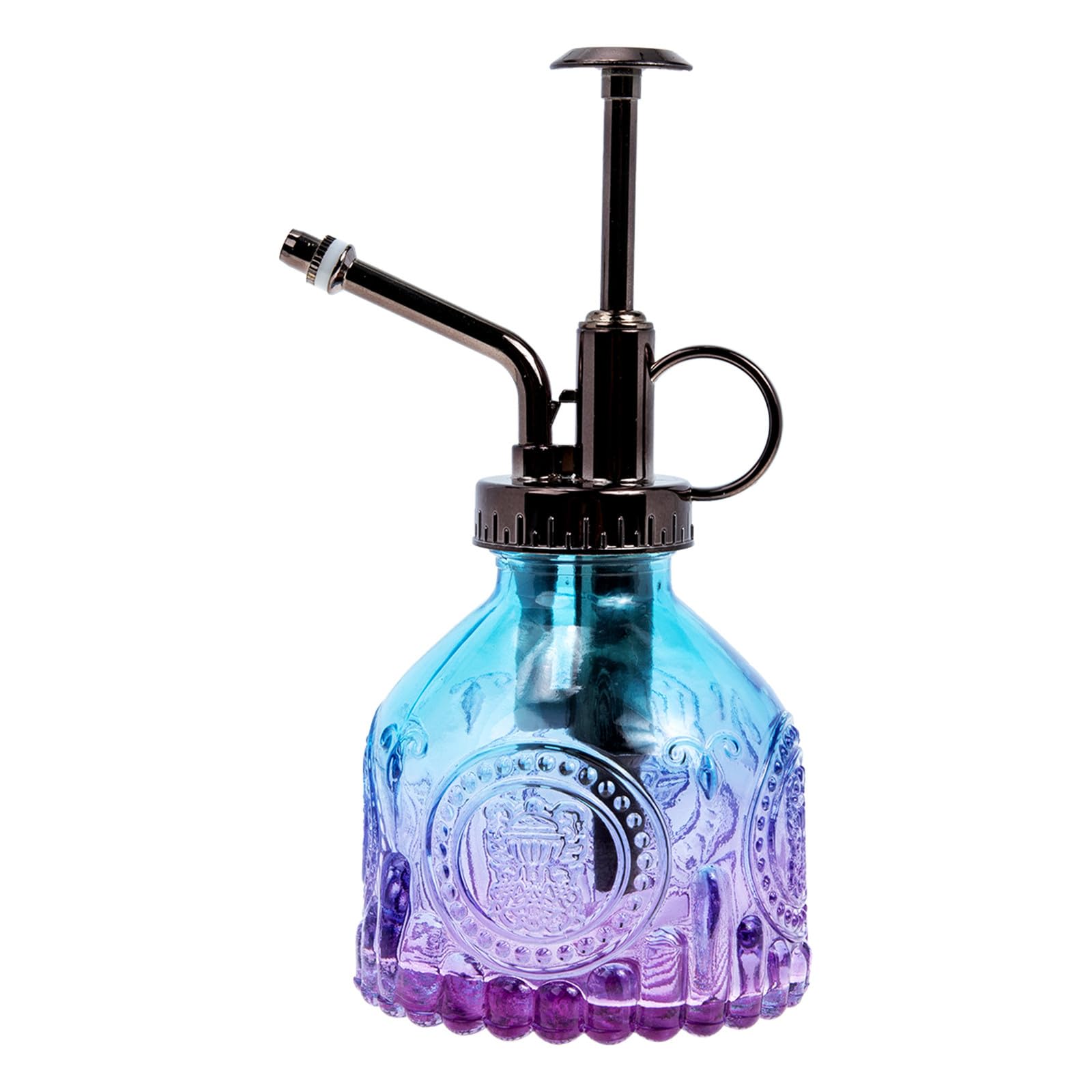 Glass Watering Can Spray Bottle with Metal for Garden Bonsai