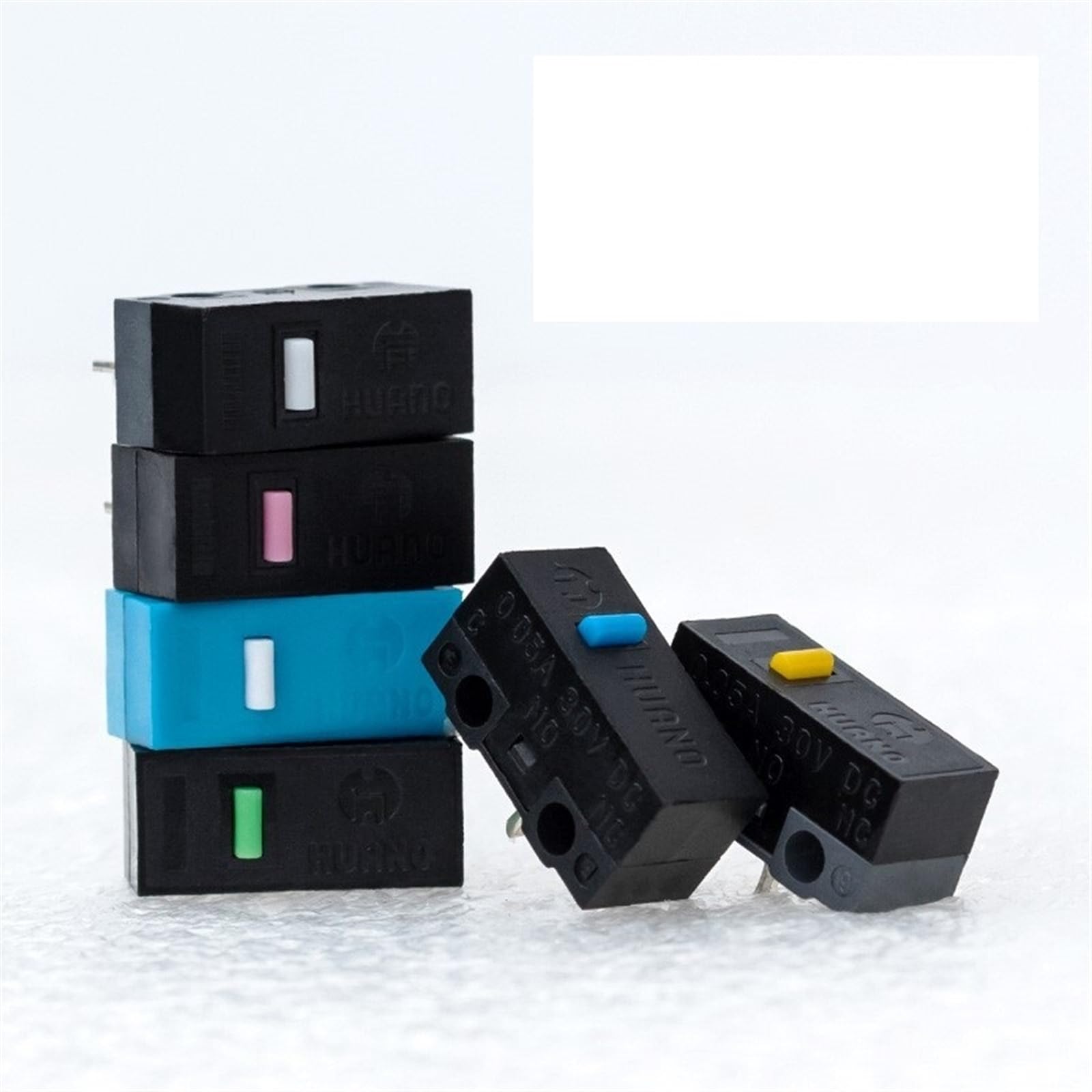 Micro interrupteur de souris réactif à points roses en lot de 5