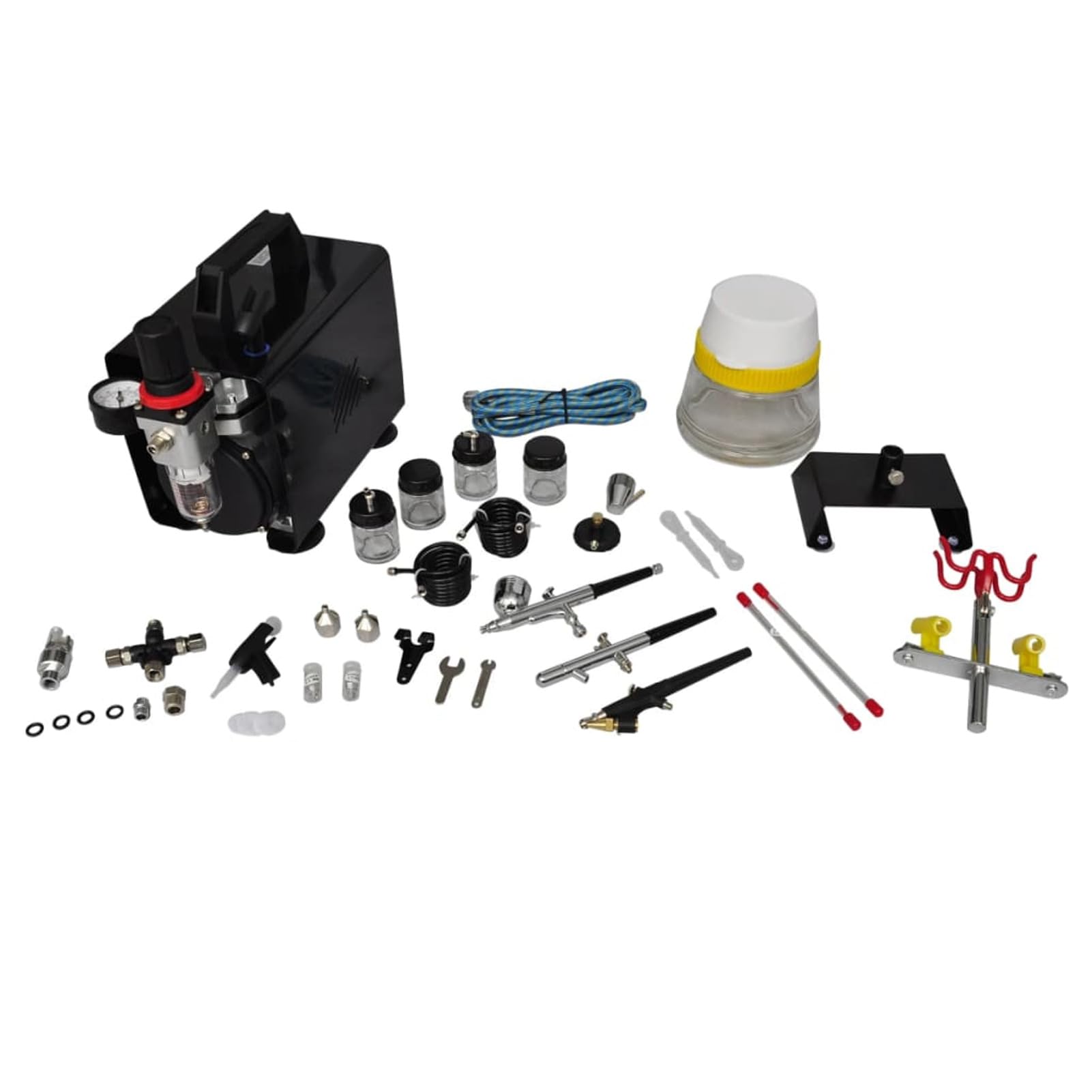 Set Compressore Aerografo con 3 per Soggiorno Ufficio Camera da Letto Bagno ab Mobili Decor Camera