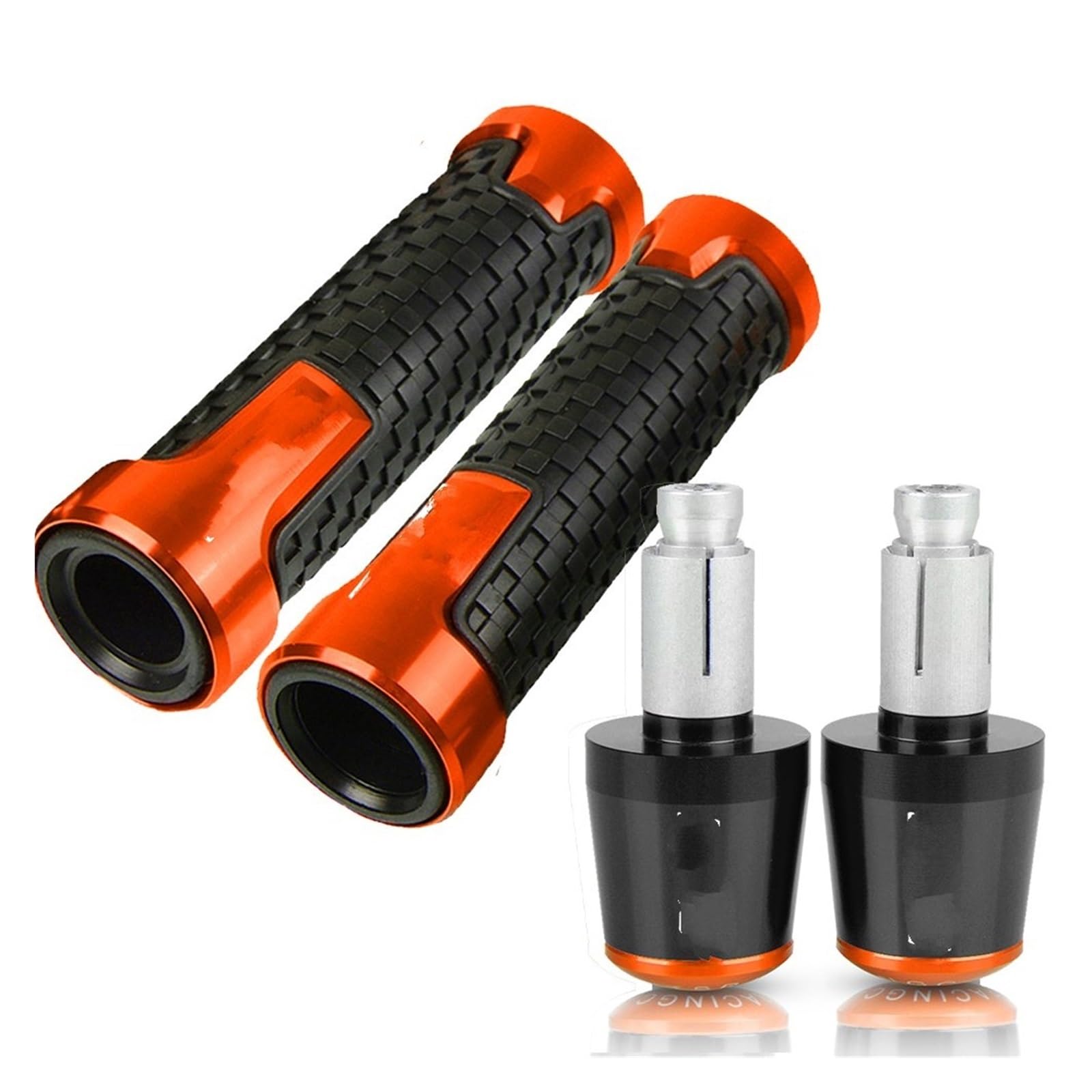 Ouvecr Orange Motorbike Brake Levers For Kawasaki For Z750 2007-2012 Motorcycle Cnc Aluminum Brake Clutch Lever Handlebar Handle Grips End(Orange)
