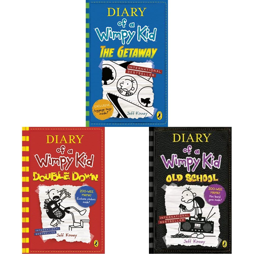 Buy Diary of a Wimpy Kid: Book 10 To 12 - Old School + The Double