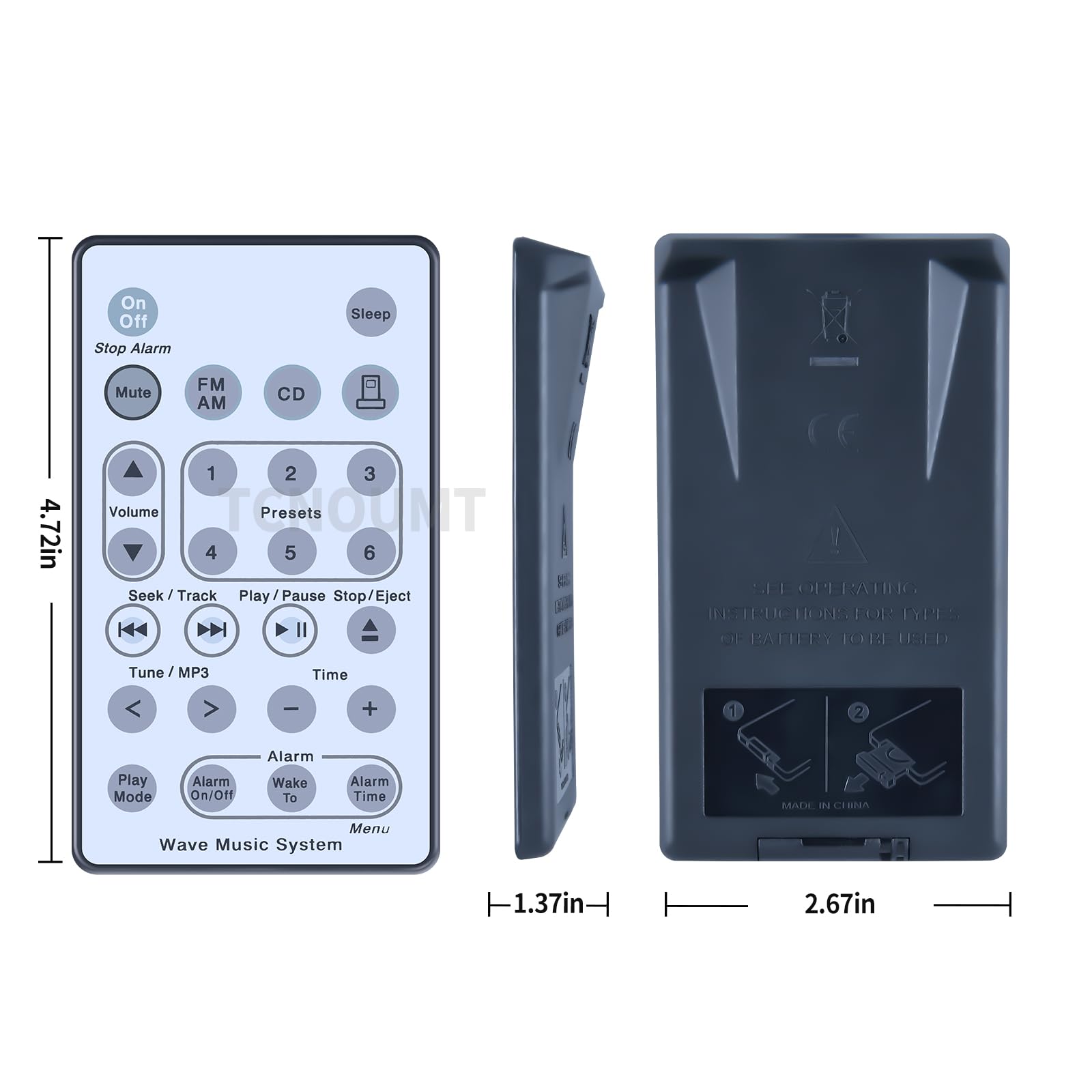 GOUYESHO Telecomando di ricambio per Bose Wave Music System AWRCC1 AWRCC2 AWRCC3 AWRCC4 AWRCC6 GOUYESHO Telecomando di ricambio per Bose Wave Music System AWRCC1 AWRCC2 AWRCC3 AWRCC4 AWRCC6