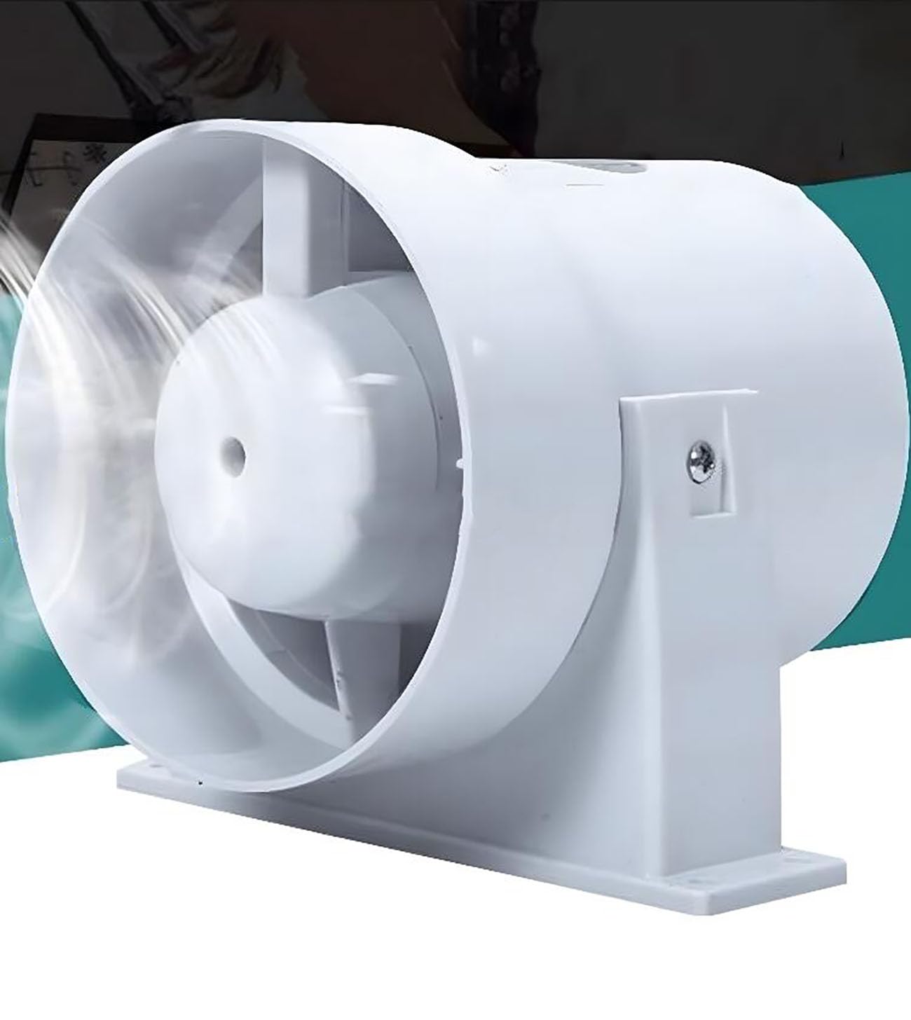 ICEMOB Extractor De Aire con Válvula De Retención,Ventilador Extractor En Línea De Tubo,Extractor Cocina Portátil,para Baño, WC, Tienda,Sin Instalación,8 Inches