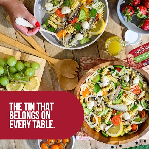 Image of King Oscar Wild Caught Brisling Sardines in Extra Virgin Olive Oil with Jalapeno Peppers, 3.75 oz Cans, Pack of 12, Spicy Tinned Fish